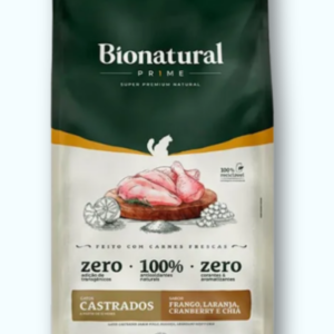 Racao Bionatural Gatos Castrados Frango 1,5kg Envio Rapido