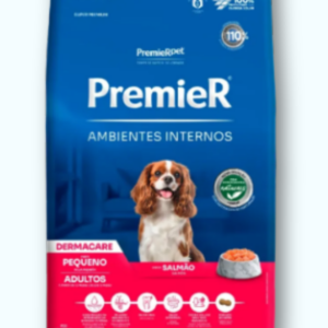 Ração Premier Ambientes Internos Dermacare Cães Adultos Raças Pequenas Salmão 2,5 kg