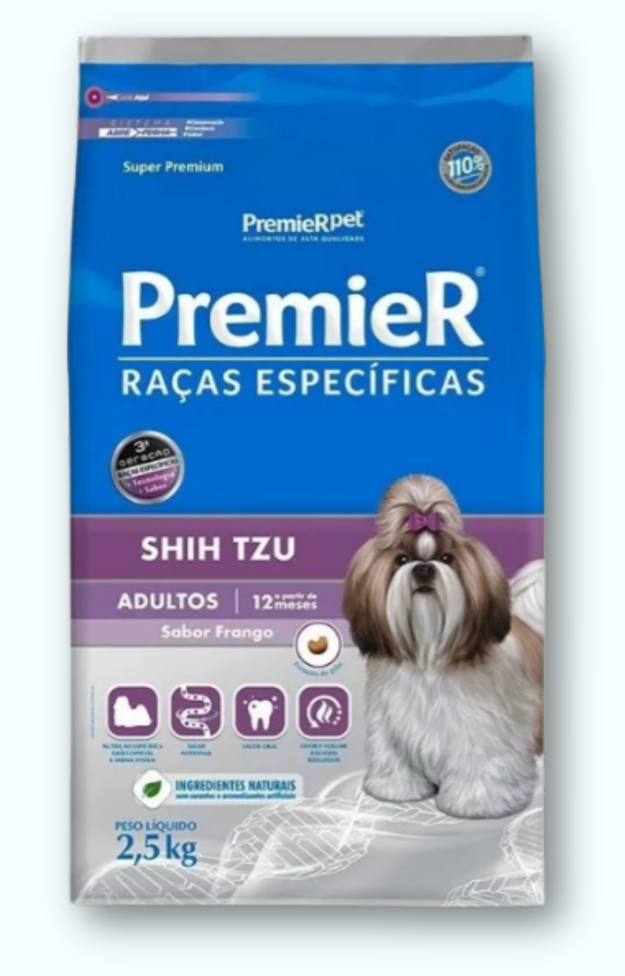 Ração Premier Raças Específicas Shih Tzu Adulto 2,5 Kg Frang
